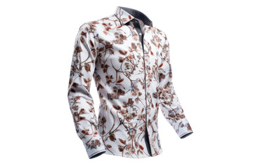 Luxurious Printed Button Shirt Isolated On Transparent Background