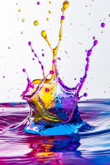A Colourful liquid splash