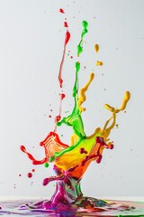 Colorful Dance of Paint Droplets