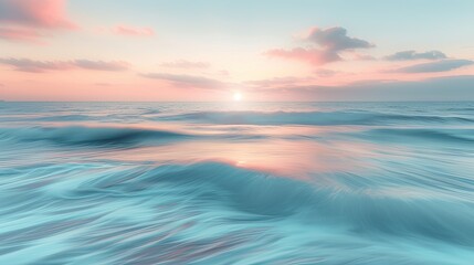 Fototapeta premium Painting of a Sunset Over the Ocean