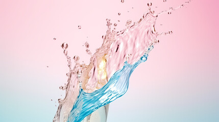 Water splash background, water attack impact and flutter in air explosion