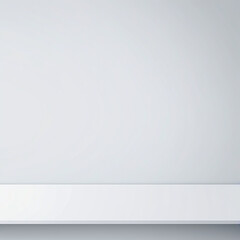 White wall and floor for product placement