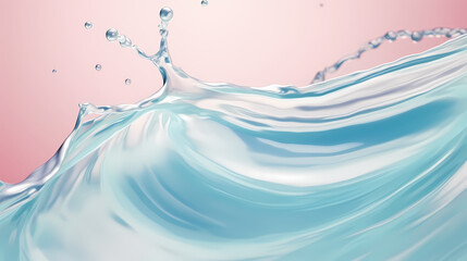 Water splash background, water attack impact and flutter in air explosion