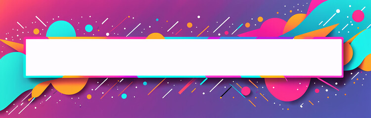 Web banner with full white frame for text
