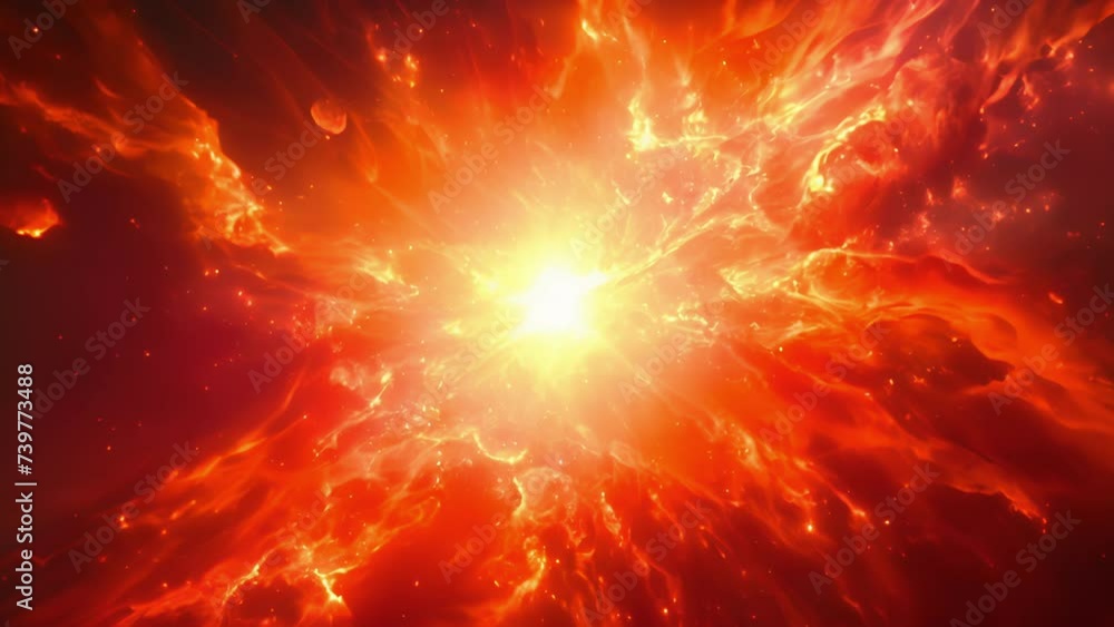 Aufkleber a burst of fiery energy engulfs the canvas resembling a solar flare in its most intense form. bright