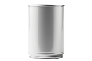 A white can of soda stands prominently creating a minimalist visual contrast. on a White or Clear Surface PNG Transparent Background.