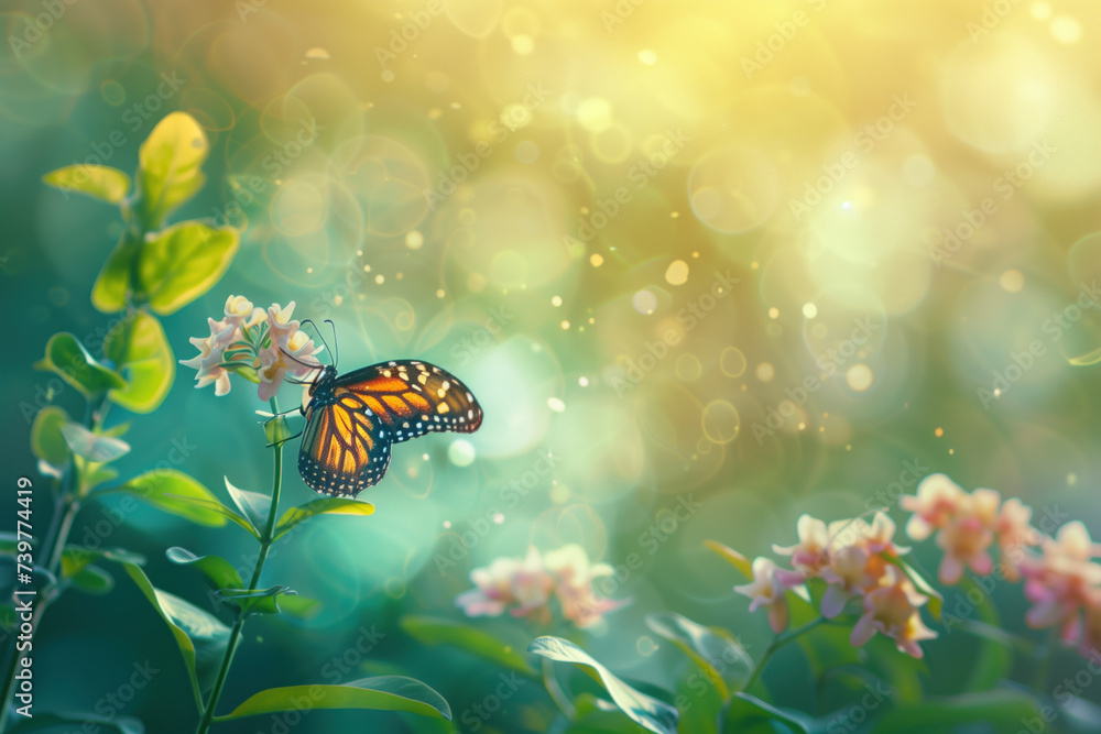 Aufkleber closeup of a butterfly. a slide background showcasing the beauty and uniqueness of life. nature and 