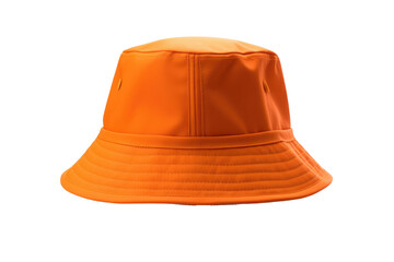 A simple and stylish orange bucket hat. on a White or Clear Surface PNG Transparent Background.