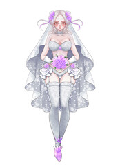 lady wedding violet