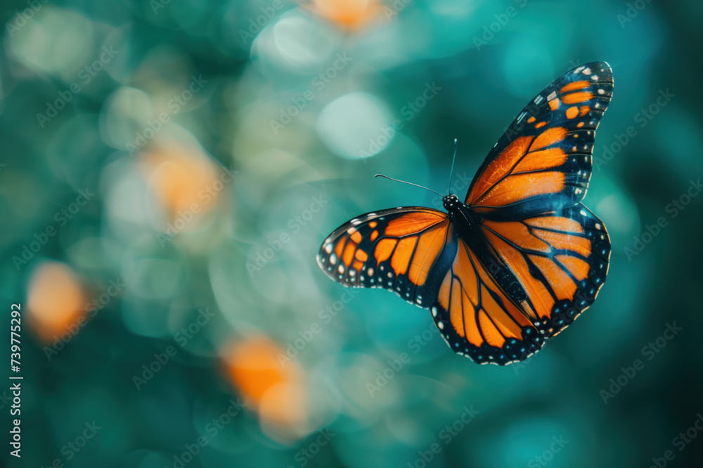 Aufkleber closeup of a butterfly. a slide background showcasing the beauty and uniqueness of life. nature and 