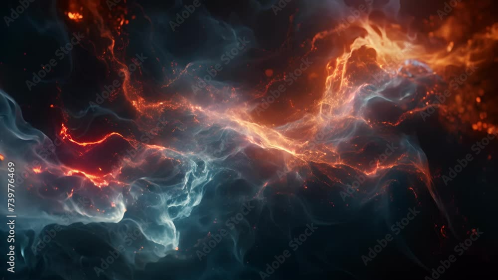 Poster otherworldly tendrils of electric energy undulate in a mesmerizing display shifting and weaving in a