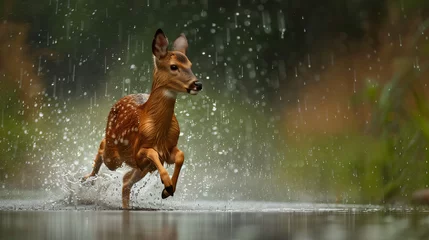 Foto op Plexiglas Young roe deer capreolus © Salman