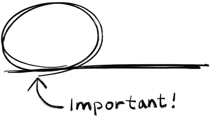 Black Marker Doodle Circle Line 