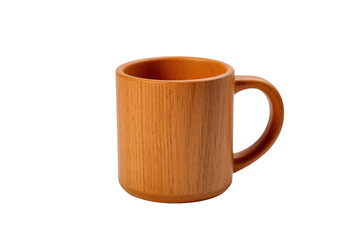 Wooden Cup Isolated On Transparent Background