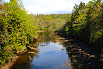 Fototapeta na wymiar Landscape by the River Spean- Scottish Highlands