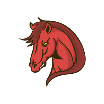 Angry Red Horse Mascots
