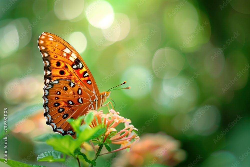 Aufkleber closeup of a butterfly. a slide background showcasing the beauty and uniqueness of life. nature and 