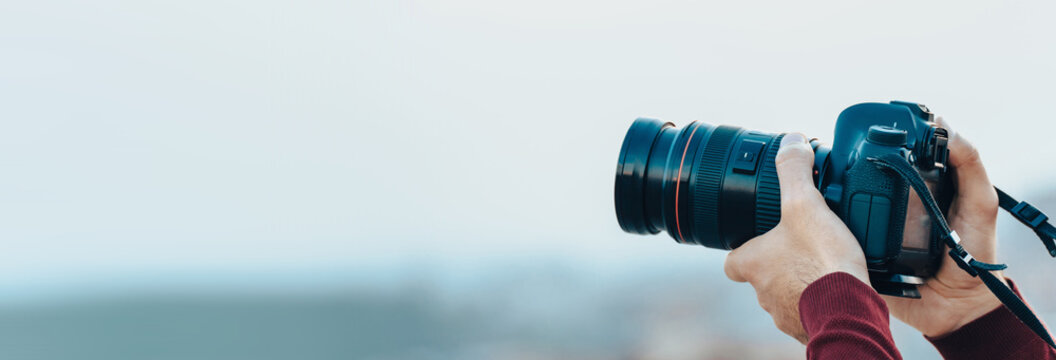 Man holding a camera