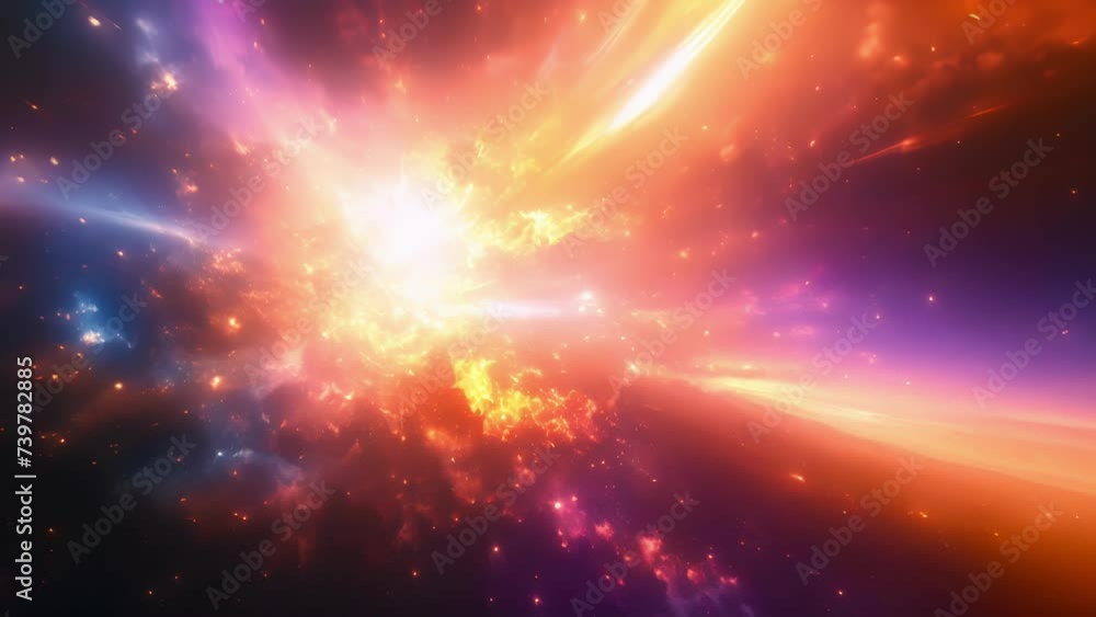 Poster A dynamic explosion of energy as an object in motion bursts with intense force and propels itself forward with incredible speed and power.