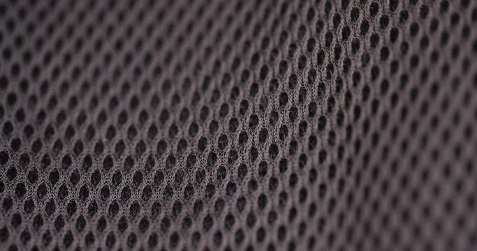 soft black ventilated mesh fabric with holes, black synthetic fabric for use in the manufacture of items