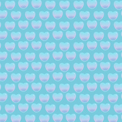 3D blue heart pattern