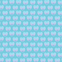 3D blue heart pattern
