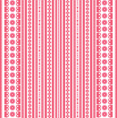 Hearts and Stripes Pattern with Pink and Purple Floral Touches