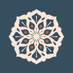 illustration editable vector Arabian morrocan mandala symbol icon ornamental style decoration for graphic design v1