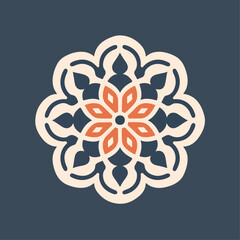 illustration editable vector Arabian morrocan mandala symbol icon ornamental style decoration for graphic design