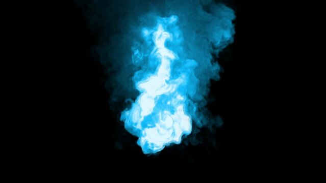 blue fire ball loop effect animation