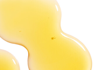 drops of gel serum cosmetic products close-up on a transparent background