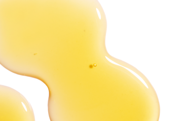 drops of gel serum cosmetic products close-up on a transparent background