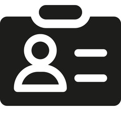 Contact Us Account Icon in Glyph Style