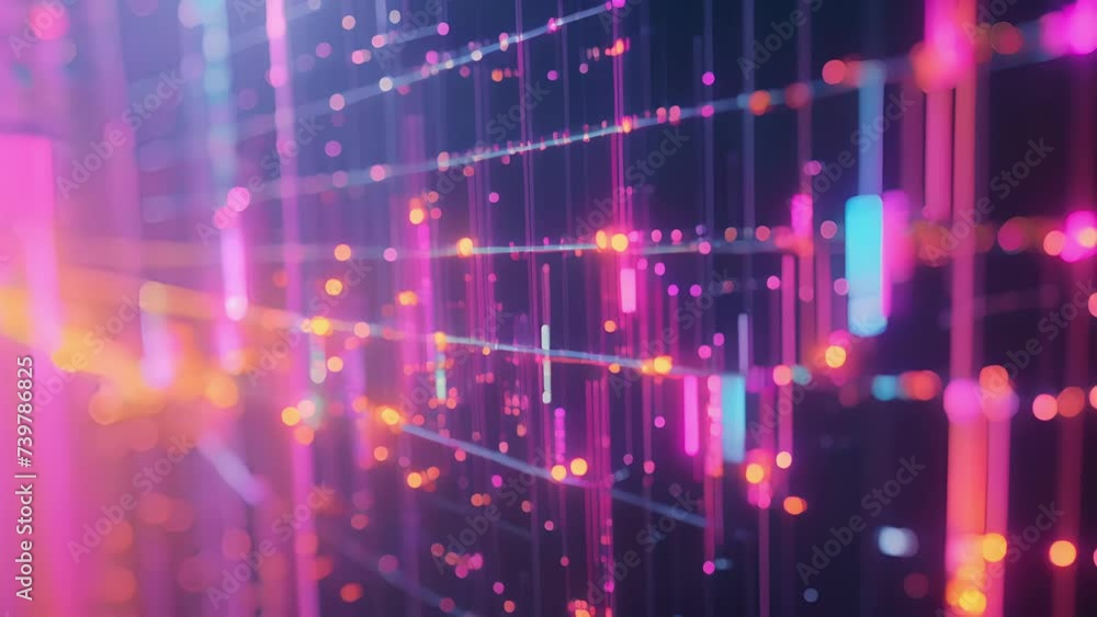 Poster extreme closeup of a data visualization chart highlighting abnormal spikes or dips in data points th