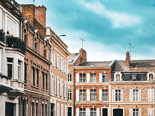 Fototapeta na wymiar Street view of Amiens in France