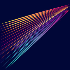 abstract neon line background geometric futuristic colorful beautiful amazing unreal bright figurative art vector vector 
