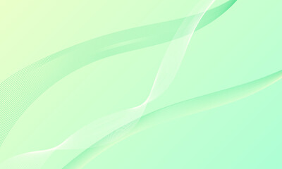 Fototapeta na wymiar abstract green smooth lines wave curves on gradient background