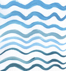 Blue wave, sea, water,watercolor blue waves, geometric wavy lines,rhythmic abstract background	