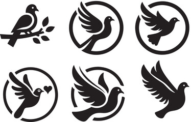 Pigeon logo icon vector illustration 