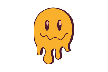 Cute Expression Retro Sticker Design