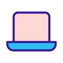 Contact Us Laptop Icon in Sticker Style