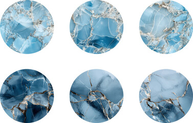 Blue round marble texture highlights

