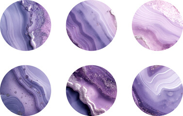 Purple round marble texture highlights
