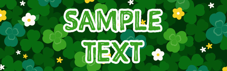 背景イラスト_クローバーと花