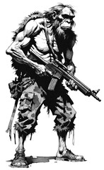 Neanderthal with a gun: A Sketch of the Past and Future