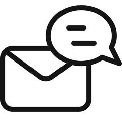 Customer Support Mail Service Icon in Light Style