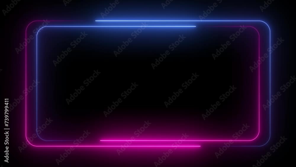 Poster neon line abstract loop backgrounds