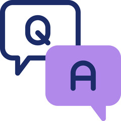 Customer Support QnA Icon in Dualtone Style