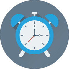 An icon of alarm clock flat vector 