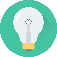 An icon of bulb flat vector
